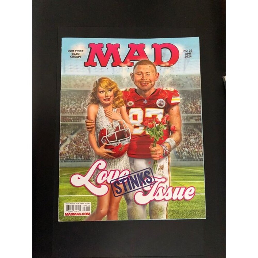 MAD MAGAZINE #36 Love Stinks Issue! Taylor Swift & Travis Kelce 1st PRINT VF B&B